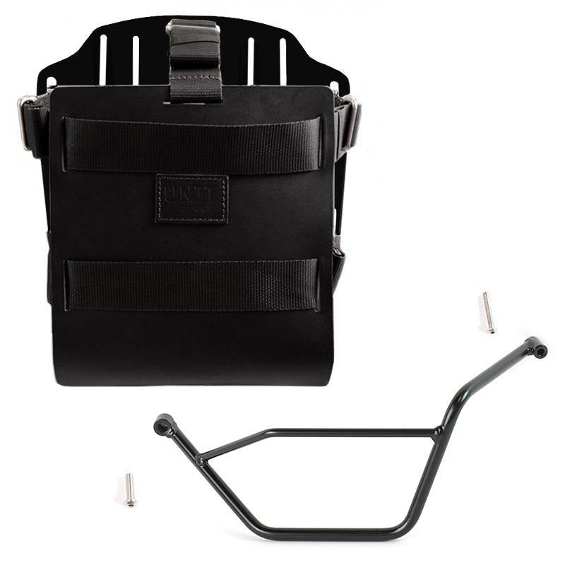 BMW R 850 R / R 1100 R [1993-2002] - Alu-Taschenhalter mit Lederfront, Schnellkupplung und linkem Rahmen