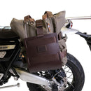 BMW F 900 GS [2023-] - Aluminium-Taschenhalter mit verstellbarer Lederfront und Schnellkupplung + Rahmen rechts