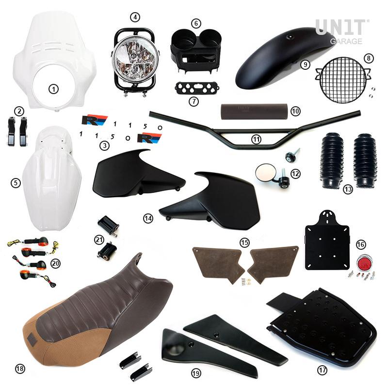 BMW R 1150 R [2000-2006] - PRO Kit mit Tankseitenverkleidungen (Alpinweiß)