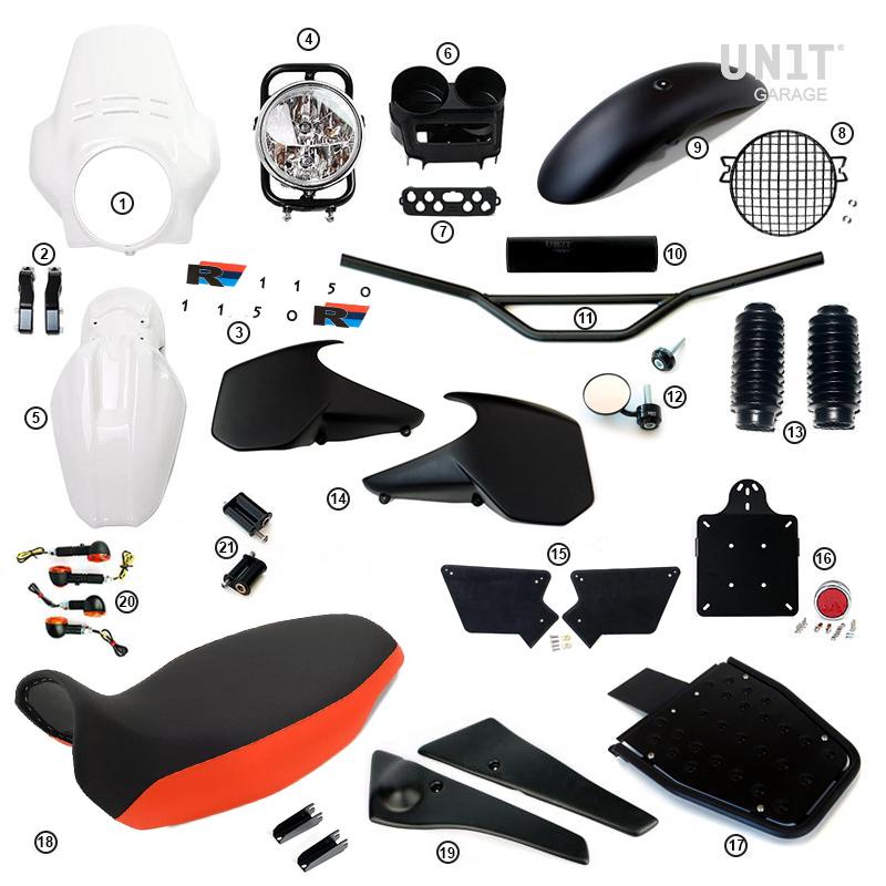 BMW R 1150 R [2000-2006] - PRO Kit mit Tankseitenverkleidungen (Alpinweiß)