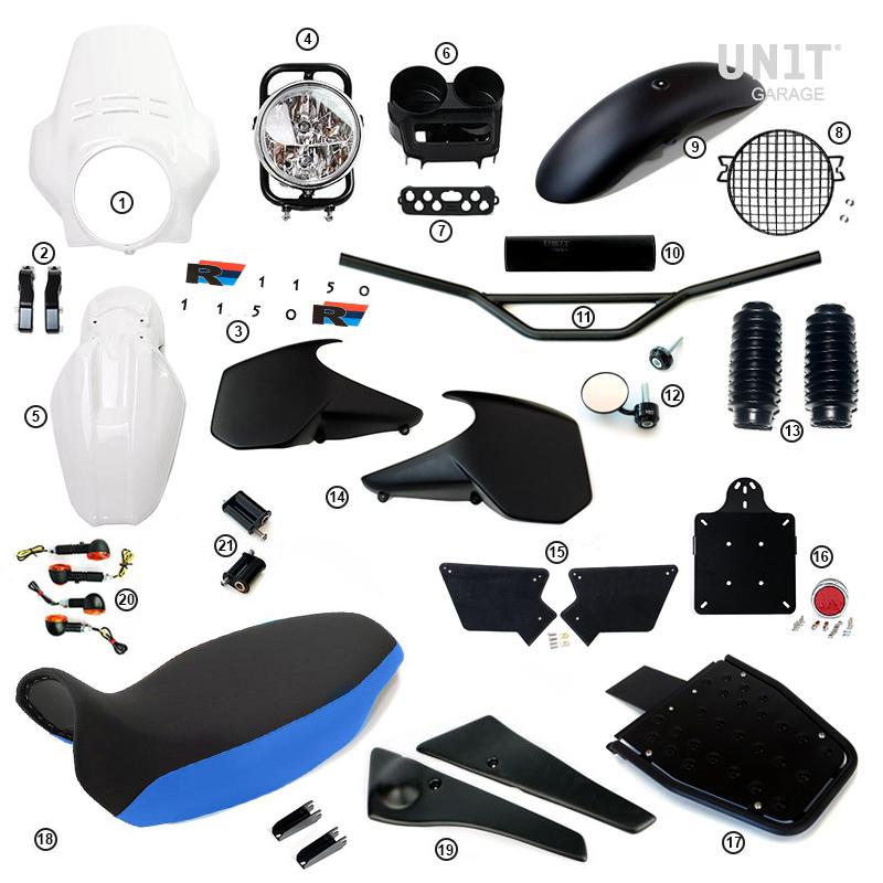 BMW R 1150 R [2000-2006] - PRO Kit mit Tankseitenverkleidungen (Alpinweiß)