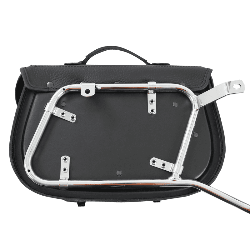 Motorradtasche [Hepco & Becker] - Leder Ivory rechts – Rohrpacktaschenhalter