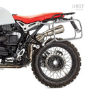 BMW R nineT 1200 Racer [2017-2020] - Paar Cult-Seitentaschen aus Spaltleder 40L - 50L + Aluminiumplatte + Atlas Aluminium Taschenrahmen